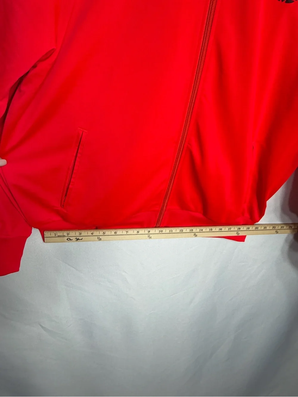 adidas Firebird TT Track Jacket in Bright Red with Black Trefoil
